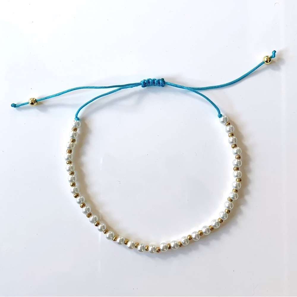 NEW Faux Pearl Beaded Anklet Bracelet